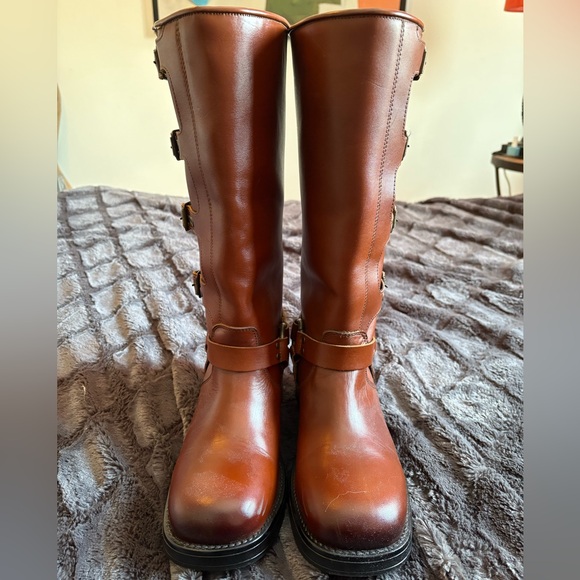 Steve Madden Rocky Cognac Leather Boots - Picture 4 of 7